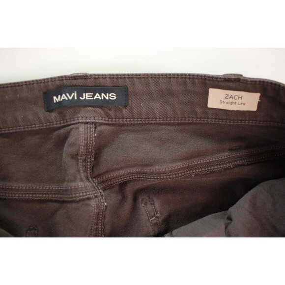 Mavi Men Jeans Brown Zach Straight Leg Denim Stretch Pocket Dark Wash Size 38x34 - Picture 4 of 11